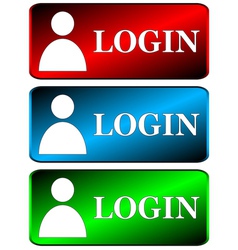 Login icons set vector image