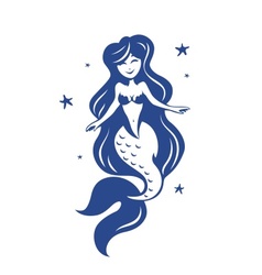 Mermaid fairy tale marine vector image