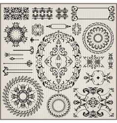 Ornamental pattern with border vector image