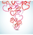 Watercolor hearts background vector image