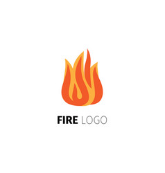 Fire flame logo template vector image