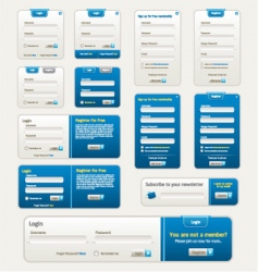 Website design elements vector image