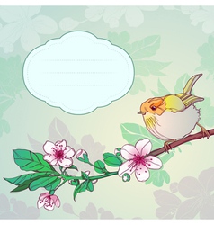 Sparrow on a branch vector image