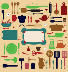 Kitchen tools vector image