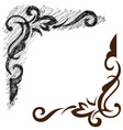 Black grunge ornate vector image