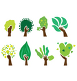 Set of hand trees vector image