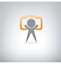 Stylized photo camera vector image