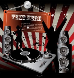 Party Dj retro music vector image