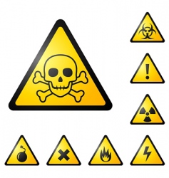 Warning signs symbols vector image