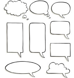 Speech and thought bubbles vector image