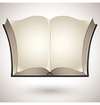 Open book with blank pages vector image