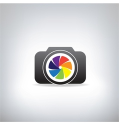 Stylized photo camera vector image