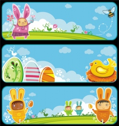Easter banners vector image