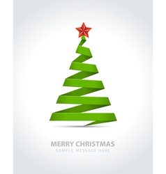 Christmas tree from paper ribbon Christmas tree from paper ribbon vector image