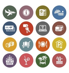 Recreation Travel Vacation icons set vector image