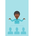 Businessman choosing employee vector image