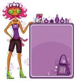 Shopping girl vector image