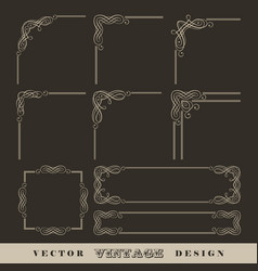 Vintage frame border vector image