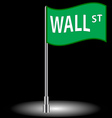 Wall street flag vector image
