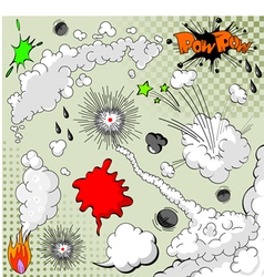 Comic book explosions vector image