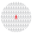 Standing out of crowd vector image