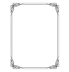Simple ornamental decorative frame vector image