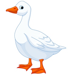 Cartoon goose vector image