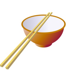Ceramic mug with wooden sticks vector image