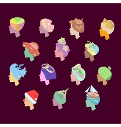 Women head set Women head set vector image