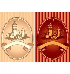 Coffee label vector image