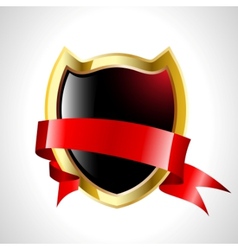 Abstract shield with tape vector image