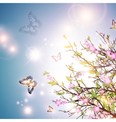 Bright spring background vector image