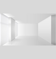 Empty room interior with open window Royalty Free Vector