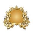 Vintage gold emblem vector image