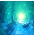 Abstract blue shining circle tunnel background vector image