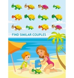Beautiful cartoon Funny match vector image
