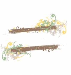 Grunge floral frame background vector image