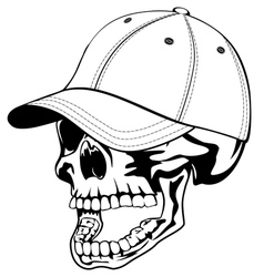 Skull in cap vector image