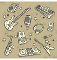 Musical instruments vector image
