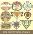 Label art nouveau vector image