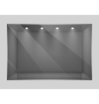 Glass empty show window of shop vector image