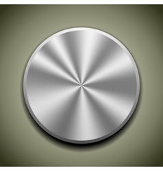 Round stainless button vector image