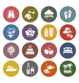 Tourism Recreation Vacation icons set vector image