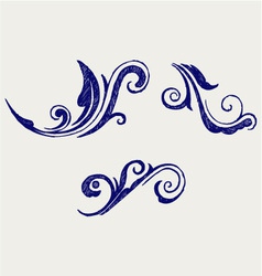 Calligraphic design element and page decoration vector image