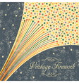Abstract festive fireworks grunge background vector image