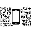 Mobile silhouettes vector image