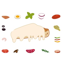Build your slice of pizza vector image