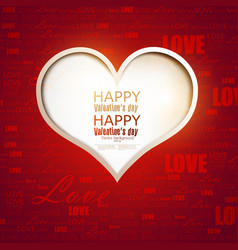 Gift card Valentines Day background vector image