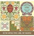 Label art nouveau vector image
