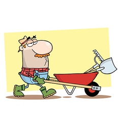 Caucasian Guy Landscaper vector image